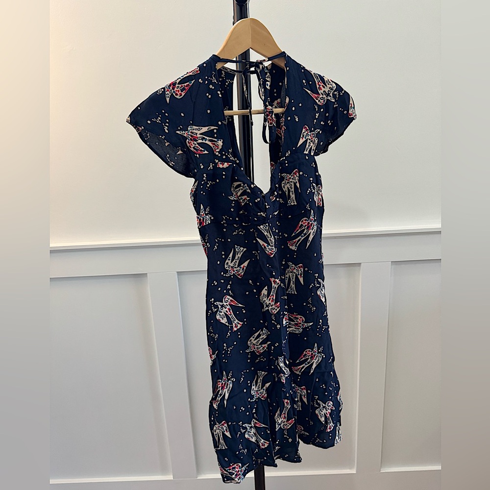 Kate Moss x Top Shop dress with swallow pattern